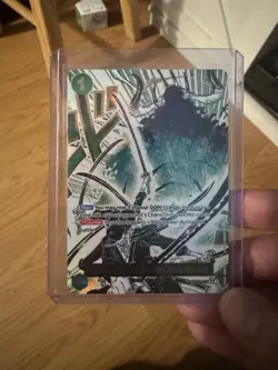 One Piece OP12 Demon Aura Nine Sword Style Alt Art Zoro Leader - Image 1