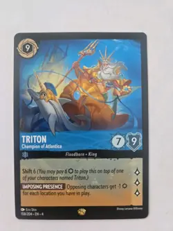 Disney Lorcana Triton - Champion of Atlantica Ursula's Return Rare 158/204 - Image 1