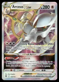 Pokemon Cards Arceus VSTAR 123/172 Brilliant Stars Holo Rare VSTAR NM *2 - Image 1
