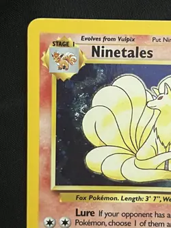 Pokemon WOTC Base Set 2 NINETALES Holo Rare Foil 13/130 Pokemon Card NM-LP SWIRL - Image 2