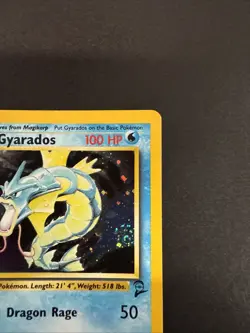 Pokemon TCG Gyarados Holo Rare Card 7/130 Base Set 2 Swirl - Image 4