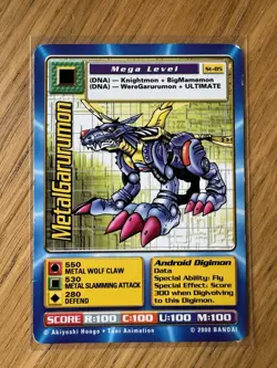 Digimon ST-85 MetalGarurumon Swedish Promo Card TCG Rare Bandai Played - Image 1