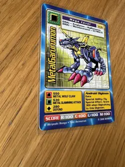 Digimon ST-85 MetalGarurumon Swedish Promo Card TCG Rare Bandai Played - Image 2