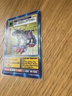 Digimon ST-85 MetalGarurumon Swedish Promo Card TCG Rare Bandai Played - Image 3