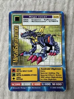 Digimon ST-85 MetalGarurumon Swedish Promo Card TCG Rare HP - Image 1