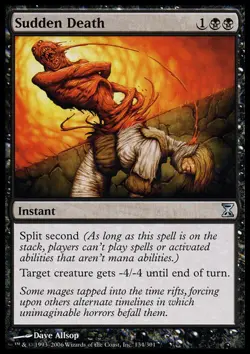 MTG Sudden Death - Foil, Time Spiral, Heavily Played, English - Image 1