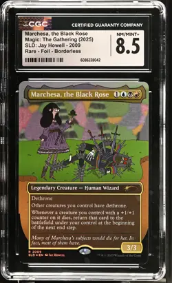 MARCHESA, THE BLACK ROSE Secret Lair Foil Jay Howell CGC 8.5 MTG - Image 1