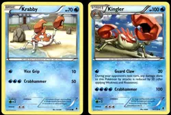 Krabby 13/119 & Kingler 14/119 XY Phantom Forces Pokemon Card Bundle - Image 1