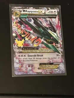 Pokemon M Rayquaza EX Celebrations Classic Collection Holo 76/108 220HP English - Image 1