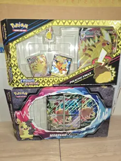 (2) Pokemon card collection Boxes (No Packs Included) V-Union, Pikachu Vmax - Image 1