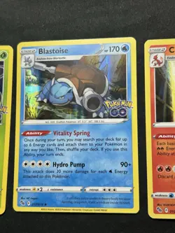 Charizard 010/078 Blastoise Venusaur Pokemon GO Holo Set - Image 3
