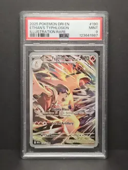 2025 Pokemon Destined Rivals Ethan's Typhlosion #190/182 PSA 9 - Image 1
