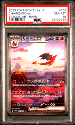 Pokemon Japanese SV2a Mew 151 Charizard EX 201/165 Special Art Rare Holo PSA 10 - Image 1