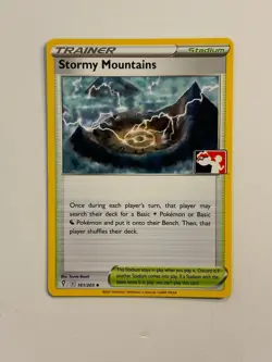 Stormy Mountains 161/203 Pokemon Prize Pack Series 1 Evolving Skies variant B - Image 1