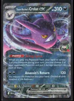 Team Rocket's Crobat ex 122/182 SV10: Destined Rivals Pokemon TCG NM - Image 1