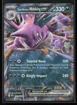 Team Rocket's Nidoking ex 119/182 SV10: Destined Rivals Pokemon TCG NM - Image 1