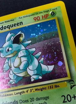 NM Nidoqueen 12/130 Base Set 2 Holo Swirl Unlimited WotC Vintage Pokemon TCG - Image 4