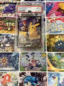Pokemon SWSH Pikachu v Lost Origin Full Art TG16/TG30, PSA - Image 1