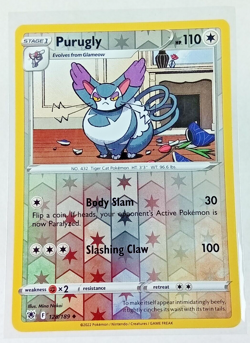 Purugly 128/189 Astral Radiance Reverse Holo Pokemon Card 2022 - Image 1