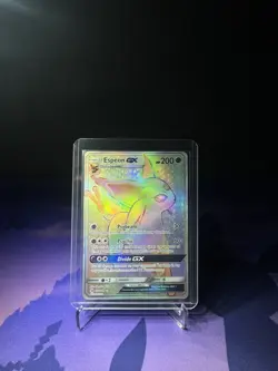 Espeon GX (Secret) Rainbow Rare Pokemon TCG SM Base Set Card 152/149 - Image 1