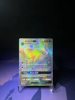 Espeon GX (Secret) Rainbow Rare Pokemon TCG SM Base Set Card 152/149 - Image 2