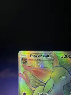 Espeon GX (Secret) Rainbow Rare Pokemon TCG SM Base Set Card 152/149 - Image 3