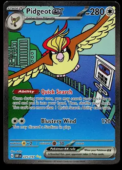 Pokemon Card - Pidgeot ex Obsidian Flames 225/197 Holo Special Illustration Rare - Image 1