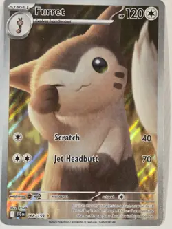Furret 168/159 Journey Together Illustration Rare Pokemon Card NM Full Art 🦫 - Image 1