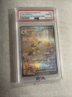 PSA 10 GEM MINT Alakazam Ex 201/165 SPECIAL ILLUSTRATION RARE Pokemon Card 259 - Image 1