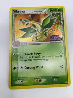 Pokemon 2006 EX Holon Phantoms 54/110 Vibrava Delta Species Reverse Holo Card - Image 1