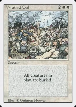 Wrath of God 1x MtG Revised PLAYED - Image 1