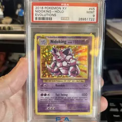 2016 Pokemon Nidoking 45/108 Evolutions Holo PSA 9 - Image 1