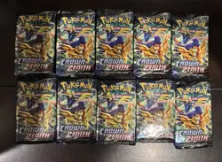 Pokemon TCG SWSH Crown Zenith Booster 10 Packs Pokemon Cards Gold Giratina - Image 1