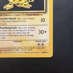 Pokemon Vintage Electabuzz 020/102 Base Set 1999 WotC Non-Holo Rare - Image 4