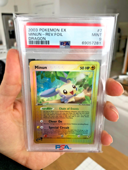2003 POKEMON EX DRAGON PLUSLE & MINUN REVERSE #7-8 SEQUENTIAL PSA 9 CERT - Image 2