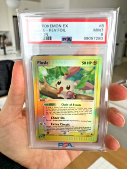 2003 POKEMON EX DRAGON PLUSLE & MINUN REVERSE #7-8 SEQUENTIAL PSA 9 CERT - Image 4