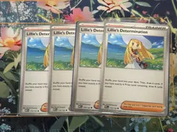 4x Lillie’s Determination MEG 119/132 Mega Evolution Pokemon Playset - Image 1