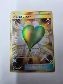 2018 Pokemon Missing Clover 168/156 Gold Secret Rare NM - Image 1