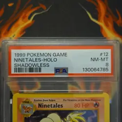 Ninetales 12/102 Base Set Shadowless Holo Rare PSA 8 English Pokemon TCG - Image 4