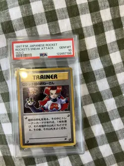 PSA 10 JAPANESE POKEMON ROCKET'S SNEAK ATTACK ROCKET 1997 HOLO GEM MINT - Image 4