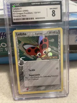 2006 Pokemon EX Dragon Frontiers Ledyba Reverse Holo 53/101 CGC 8.5 - Image 1