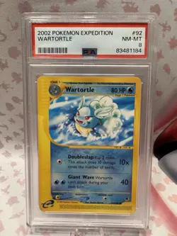 Wartortle 92/165 Uncommon Expedition Base Set PSA 8 Pokemon - Image 1