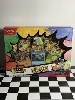 Pokemon Mega Evolutions ASCENDED HEROS First Partners Deluxe Pin Collection Box - Image 1