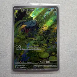 Pokemon Bulbasaur Illustration Rare Full Art Holo Scarlet & Violet 151 166/165 - Image 1