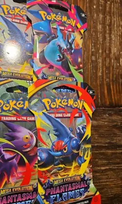 Pokemon TCG PHANTASMAL FLAMES Sleeved Booster Packs New Sealed Lot of 12 Packs - Image 2