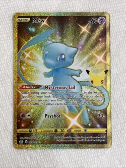 2021 Pokemon Celebrations Mew Gold 025/025 Free Shipping - Image 1