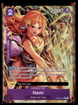 One Piece The Best- Vol. 2 PRB02-012 Nami Rare Alternate Art - Image 1
