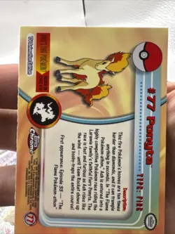 2000 Topps Chrome Pokemon Series 1 #77 Ponyta FREE COMBINED SHIPPING - Image 4