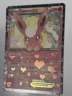 2016 Pokemon XY Generations Flareon EX Holo Rare #RC6/RC32 LP - Image 3