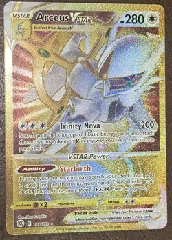 Pokemon TCG Arceus Vstar 184/172 Brilliant Stars Gold Secret Rare NM - Image 1
